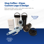 Mug Coffee + Kipas Portable Custom Logo: Kombinasi Souvenir yang Unik dan Bermanfaat