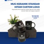 Mug Keramik Standar Hitam Mewah Custom Logo: Merchandise Elegan untuk Meningkatkan Citra Brand