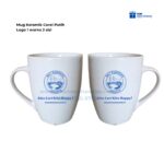 Mug Keramik Kastel Putih Custom Logo: Souvenir Elegan untuk Branding yang Berkesan