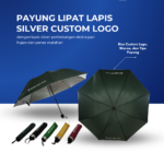 Payung Lipat Lapis Silver Custom Logo: Perlindungan Maksimal dengan Branding Elegan