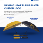 Payung Lipat 3 Lapis Silver Custom Logo: Perlindungan Maksimal dalam Desain Praktis