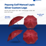 Payung Fibergolf Otomatis Lapis Silver Custom Logo: Perpaduan Teknologi dan Kualitas Premium