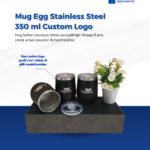 Mug Egg Stainless Steel 350 ml Custom Logo: Unik, Modern, dan Mudah Diingat