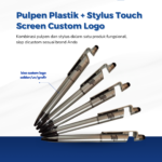 Pulpen Plastik + Stylus Touch Screen Custom Logo: Souvenir Modern untuk Era Digital