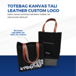 Totebag Canvas Tali Leather Custom Logo: Perpaduan Gaya dan Fungsi dalam Satu Produk