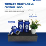 Tumbler Milky 400 ml Custom Logo: Desain Manis dengan Kesan Profesional