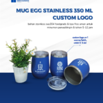 Mug Egg Stainless 350 ml Custom Logo: Desain Unik yang Mudah Diingat