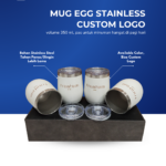 Mug Egg Stainless Custom Logo: Desain Modern yang Membuat Brand Lebih Mudah Diingat