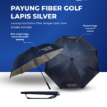 Payung Fibergolf Lapis Silver Custom Logo: Perlindungan Maksimal untuk Brand yang Profesional