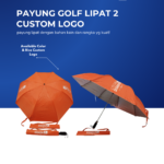 Payung Golf Lipat 2 Custom Logo: Kombinasi Ukuran Besar dan Kepraktisan