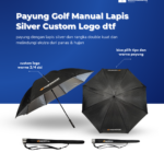 Payung Golf Manual Lapis Silver Custom Logo: Teman Andal untuk Aktivitas Outdoor