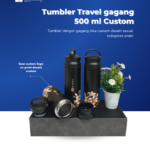 Tumbler Travel Gagang 500 ml Custom Logo: Branding yang Mengikuti Setiap Perjalanan