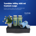 Tumbler Milky 400 ml Custom Logo: Desain Modern untuk Branding yang Kekinian
