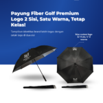 Payung Fiber Golf Premium Logo 2 Sisi Custom: Branding Maksimal dari Setiap Sudut