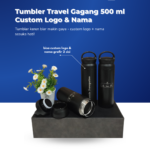 Tumbler Travel Gagang 500 ml Custom Logo: Praktis Dibawa, Nyaman Digunakan