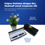Pulpen Stainless dengan Box Eksklusif Custom Logo: Hadiah Kecil dengan Kesan Besar