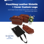 Pouchbag Leather Sintetis + Cover Custom Logo: Souvenir Premium yang Berkelas