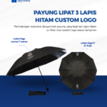 Payung Lipat 3 Lapis Hitam Custom Logo: Praktis dengan Tampilan yang Lebih Eksklusif