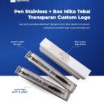 Pulpen Custom Logo dengan Box Mika Transparan: Detail Kecil yang Meningkatkan Kesan Profesional
