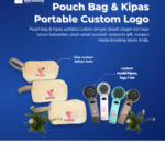 Gift Set Pouch Bag & Kipas Portable Custom Logo: Kombinasi Praktis yang Disukai Banyak Orang