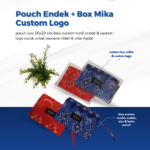 Pouch Endek + Mika Custom Logo: Sentuhan Tradisional dengan Tampilan Modern
