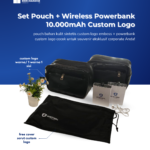 Set Pouch + Wireless Powerbank 10.000 mAh Custom Logo: Teknologi dan Elegansi dalam Satu Paket