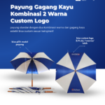 Payung Gagang Kayu Kombinasi Dua Warna Custom Logo: Elegan dan Berbeda dari yang Lain