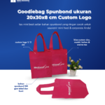 Goodiebag Spunbond Ukuran 20x30x8 cm Custom Logo: Ukuran Compact dengan Fungsi Maksimal