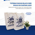 Totebag Blacu 30×40 cm Custom Logo: Merchandise Sederhana dengan Manfaat Maksimal