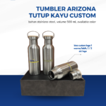 Tumbler Arizona Tutup Kayu Custom Logo: Sentuhan Natural untuk Branding yang Lebih Elegan