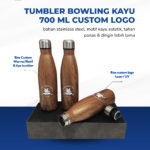 Tumbler Bowling Kayu 700 ml Custom Logo: Perpaduan Elegan antara Modern dan Natural