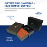 Gift Set 2 in 1 (Handbag + Mug Coffee) Custom Logo: Hadiah Berkelas yang Selalu Bermanfaat