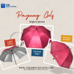 Payung Golf Lapis Silver Custom Logo: Merchandise Premium dengan Area Branding yang Luas