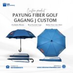 Payung Fiber Golf Gagang J Custom Logo — Tampil Elegan, Lindungi Tamu, dan Perkuat Branding Hotel Anda ☂️✨