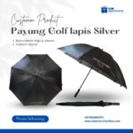 Payung Golf Lapis Silver Custom Logo — Perlindungan Maksimal dengan Sentuhan Branding Premium untuk Hotel, Villa, dan Resort ☂️✨