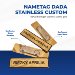 Nametag Dada Stainless Custom: Sentuhan Elegan Buat Tim Tampil Profesional!