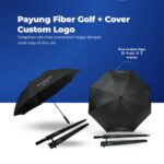 Payung Fibergolf + Cover Custom Logo: Souvenir Premium untuk Branding Perusahaan yang Lebih Profesional