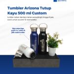 Tumbler Arizona Tutup Kayu 500 ml Custom Logo