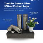 Tumbler Sakura Silver 500 ml Custom Logo