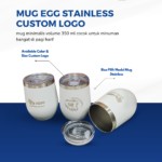 Mug Egg Stainless Custom Logo: Tampilan Clean, Minimalis, & Elegan
