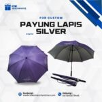 Payung Lapis Silver Custom Logo: Solusi Promosi yang Melindungi dari Hujan dan Panas