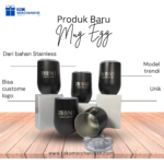 Mug Egg Stainless Hitam Custom Logo: Merchandise Elegan dengan Tampilan Premium