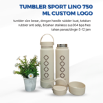 Tumbler Sport Lino 750ml Custom Logo: Botol Minum Sporty untuk Branding yang Lebih Maksimal