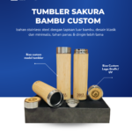 Tumbler Sakura Bambu Custom Logo: Souvenir Ramah Lingkungan dengan Tampilan Premium