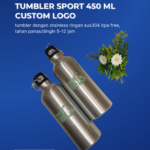 Tumbler Sport 450 ml Custom Logo: Merchandise Praktis untuk Aktivitas Sehari-hari