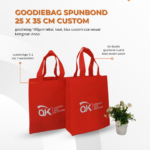 Goodiebag Spunbond 25 x 35 CM Custom Logo: Merchandise Praktis untuk Event dan Promosi