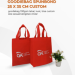 Goodiebag Spunbond 25 x 35 cm Custom: Tas Promosi Praktis untuk Branding Perusahaan