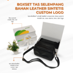 Boxset Tas Selempang Bahan Leather Sintetis Custom Logo: Hadiah Eksklusif dan Berkelas untuk Corporate Gift