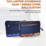 Tas Laptop Kombinasi Kain + Endek Etnik Bali Custom