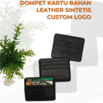 Dompet Kartu Bahan Leather Sintetis Custom Logo: Merchandise Elegan dan Fungsional